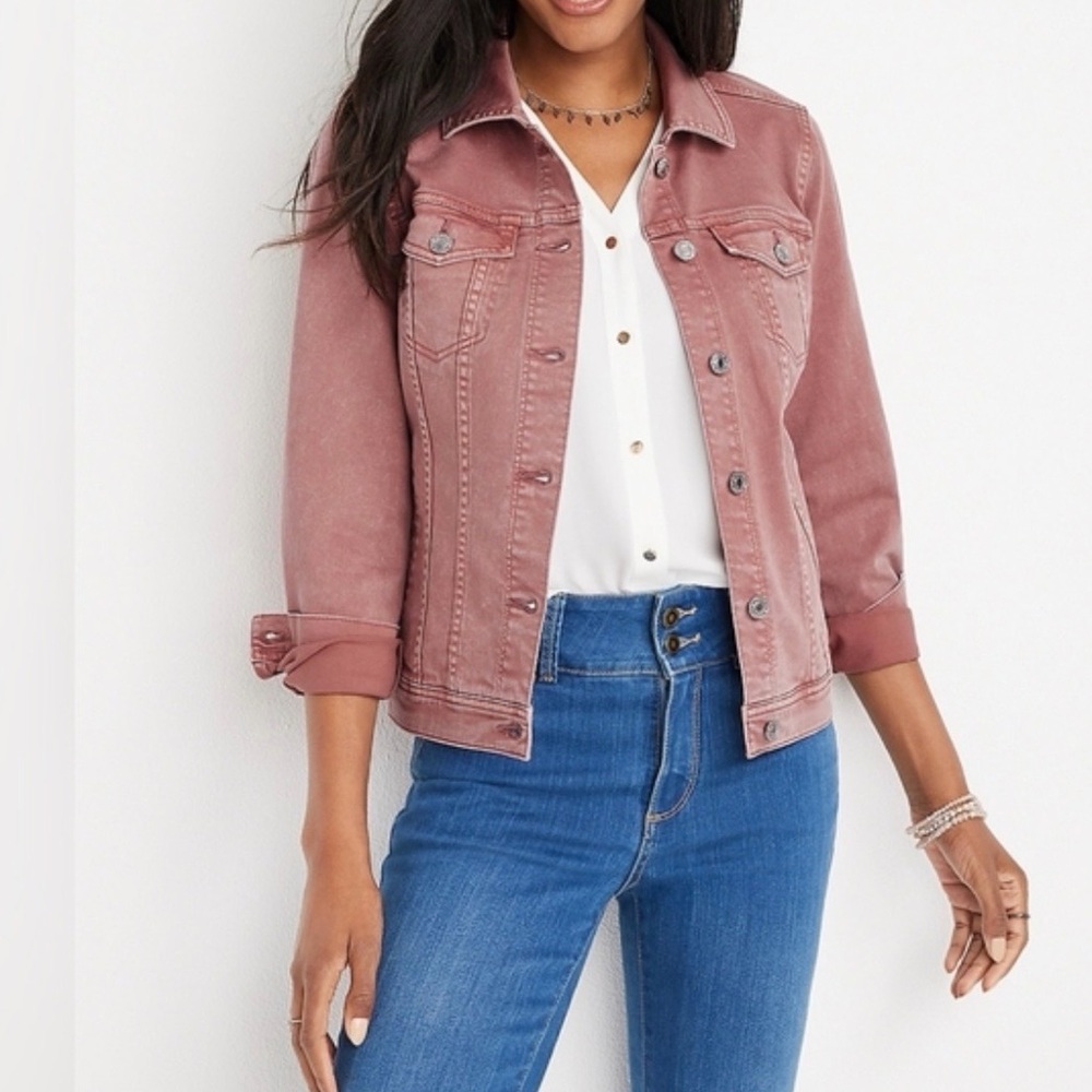 Maurices Denim Dusty Rose Jacket Sz Small